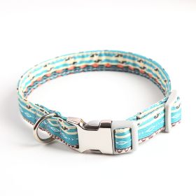 Fashion Cute Simple Pet Dog Collar (Option: Flower Green-M)