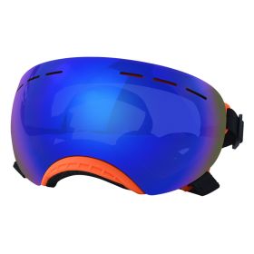 UV Protection Pet Windproof Goggles (Option: Orange Frame Blue Lens)