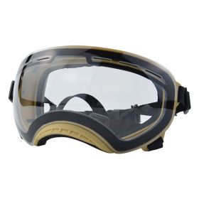 UV Protection Pet Windproof Goggles (Option: Khaki Frame Transparent)