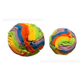 Pet Sniffing Pad Upgraded Version Dog Sniffing Snack Ball (Option: New Rainbow-20cm)