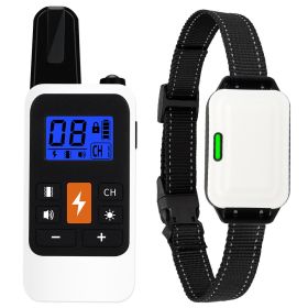 800 M Multifunctional Remote Control Electric Shock Collar LED Digital Display Charging Waterproof Training Device (Option: Black And White)