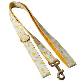 Tow Rope Collar Pet Supplies Gold Metal Buckle (Option: Yellow-Leash-M)