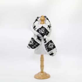 Plush Christmas Pet Warm Scarf (Option: Black Deer-S)