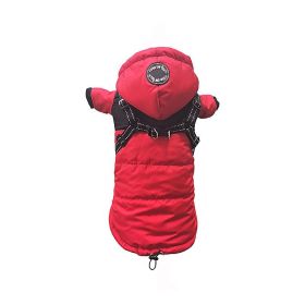 Pet Coat Waterproof Warm Pet Dog Clothes Pet Shell Jacket (Option: Red-S)