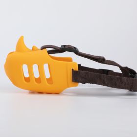 Silicone Pet Muzzle Anti-bite Medium And Large Dogs Pet Products (Option: Lemon Yellow-M Code)