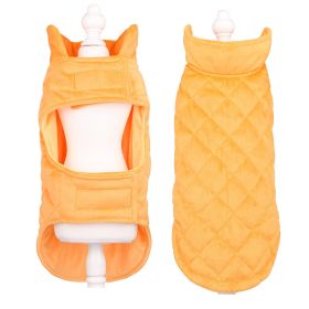 Velvet Pet Clothes Autumn And Winter Warm (Option: Yellow-S)