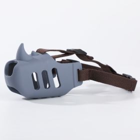 Silicone Pet Muzzle Anti-bite Medium And Large Dogs Pet Products (Option: Dark Gray-M Code)