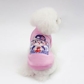 Dog Winter Pet Clothes Brushed Hoody (Option: Bear Hoodie Pink-S)