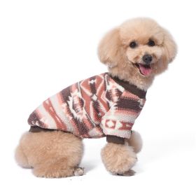 Pet Warm Fluffy Jacket Poodle (Option: Brown-S)