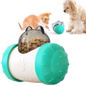 Funny Dog Treat Leaking Toy With Wheel Interactive Toy For Dogs Puppies Cats Pet Products Supplies Accessories (Color: Blue)