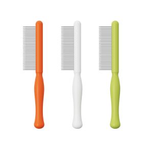 Ai Wo Pet Comb Cat Row Comb Dog Comb Special Stainless Steel Dense Teeth to Remove Floating Hair One Piece for Cross border Shipping (Specifications: white, colour: Xiao Man Waist Thick Teeth)