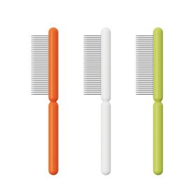 Ai Wo Pet Comb Cat Row Comb Dog Comb Special Stainless Steel Dense Teeth to Remove Floating Hair One Piece for Cross border Shipping (Specifications: orange, colour: Stick Ice Coarse Teeth)