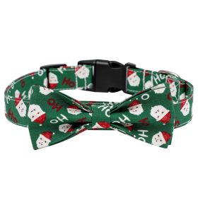 Sunflower Christmas Pet Collar Pet Bow Tie Collar With Adjustable Buckle For Dogs And Cats (Color: Green, size: S)