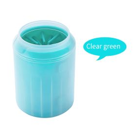 1pc Pet Paw Cleaner. Pet Cleaning Foot Cup For Dog And Cat; Pet Grooming Supplies (Color: Green, size: M)