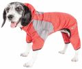 Pet Life Active 'Fur-Breeze' Heathered Performance 4-Way Stretch Two-Toned Full Bodied Hoodie