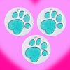 Personalized Dog Tags; Engraved Footprints Cat Tags; Anti-lost Round Pet ID Tags For Dogs & Cats