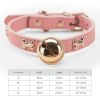 Leather Pet Collars Pet paw print bone alloy bell collar dog collar Best Santa Xmas Gifts cat collar