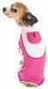 Pet Life Active 'Warm-Pup' Heathered Performance 4-Way Stretch Two-Toned Full Body Warm Up