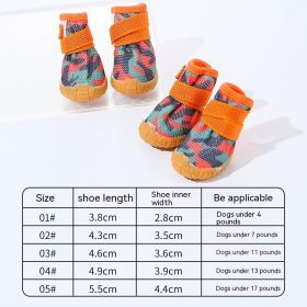 Pet Shoes Is Not Easy To Drop Poodle (Option: Orange-4)