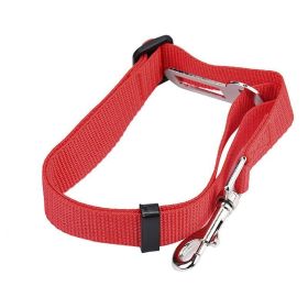 Nylon Retractable Dog Safety Rope Pet (Color: Red)