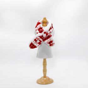 Plush Christmas Pet Warm Scarf (Option: Red Deer-M)