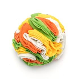 Pet Sniffing Pad Upgraded Version Dog Sniffing Snack Ball (Option: Orange Green Yellow White-15cm)