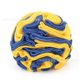 Pet Sniffing Pad Upgraded Version Dog Sniffing Snack Ball (Option: Yellow Blue-15cm)