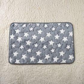 Dog Kennel Coral Fleece Blanket (Option: White Star-60x 80cm)